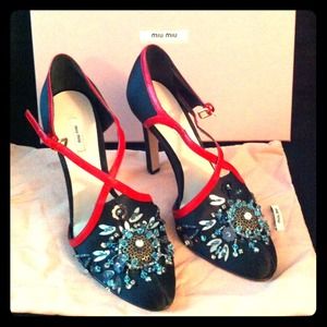 Prada Shoes - ✨SOLD✨NIB jeweled Miu Miu pumps Prada Shoes - ✨SOLD✨NIB jeweled Miu Miu pumps