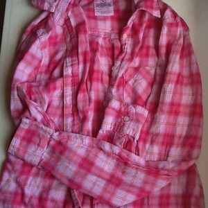 Victoria's Secret Pink plaid button up shirt
