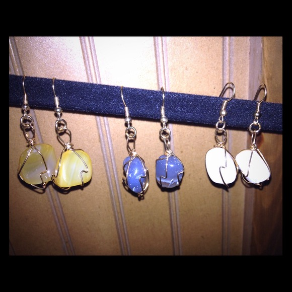 Stone earrings