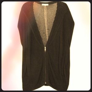 Helmut Lang knit zip up shirt with pockets