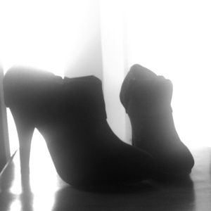 Black ankle boot heels **Reduced**