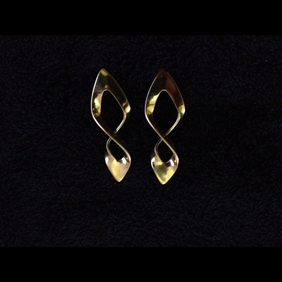 Gold infinity earrings