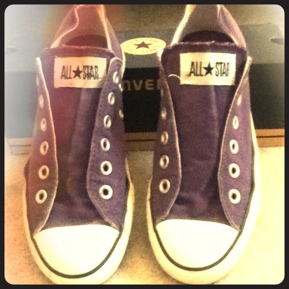 Dark Purple Low-top Converse