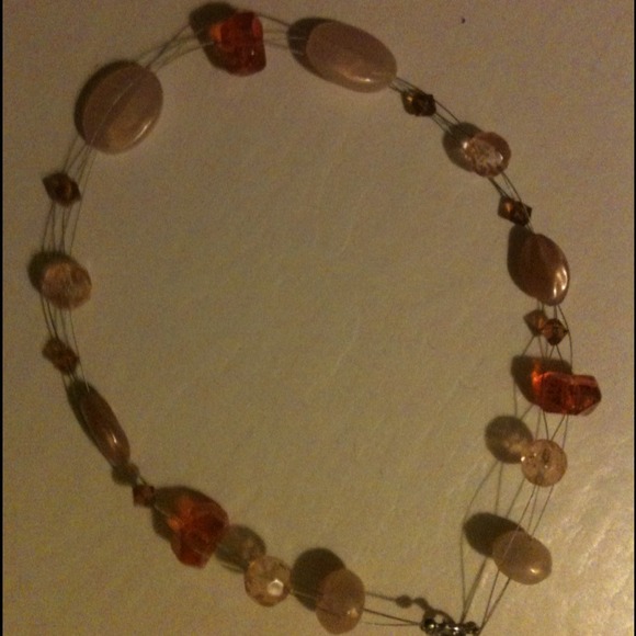 Beaded wire necklace