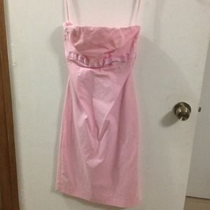Express strapless pink dress