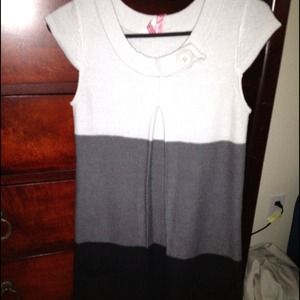 Color block sweater dress.