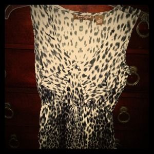 Black an white leopard dress. NWOT.