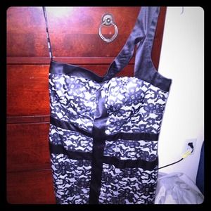 One shoulder satin dress!