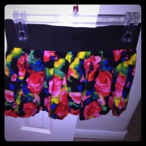 Rose printed skirt