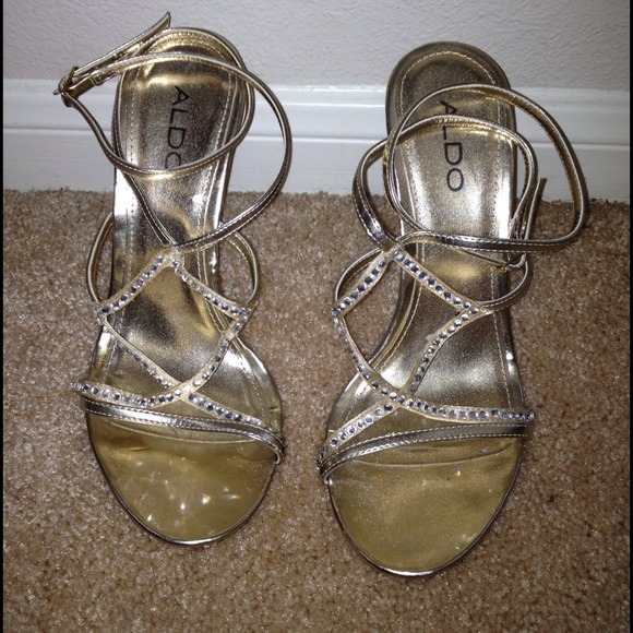ALDO gold dress sandals