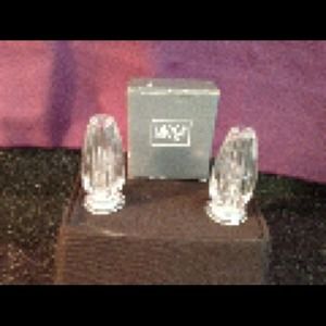 Crystal salt & pepper shakers