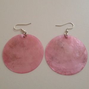 Sheer round pink earrings!