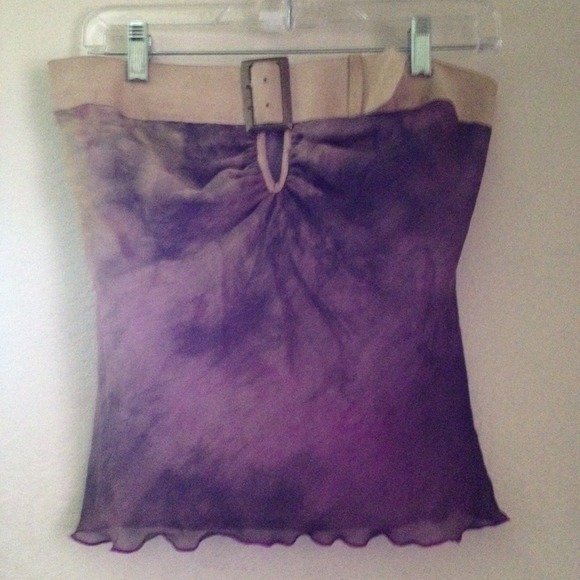 Allen B. by Allen Schwartz strapless silk top