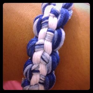 Blue and white custom braclet!