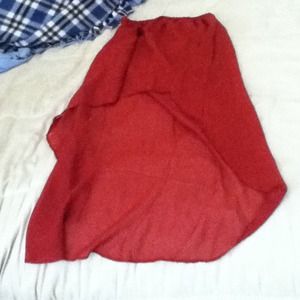 Red Hi-Low Skirt