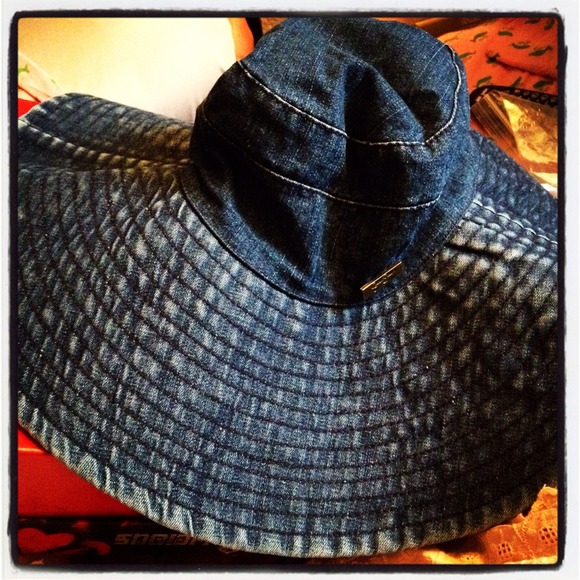 Jessica Simpson blue jean floppy hat BNWT