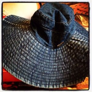 Jessica Simpson blue jean floppy hat BNWT