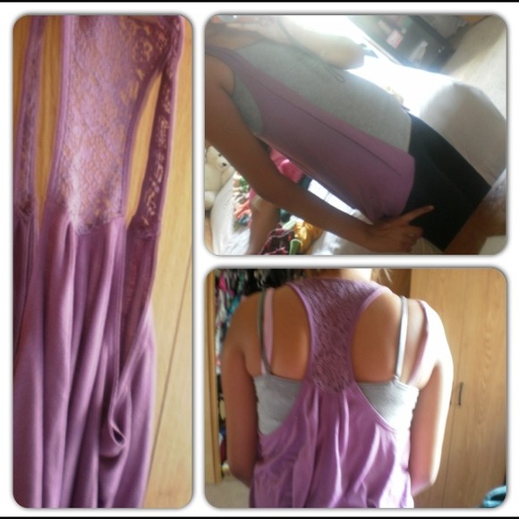 Purple cardigan