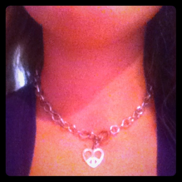 Peace/heart necklace