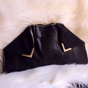Clutches & Wallets - (reduced) Croc suede mix clutch Clutches & Wallets - (reduced) Croc suede mix clutch