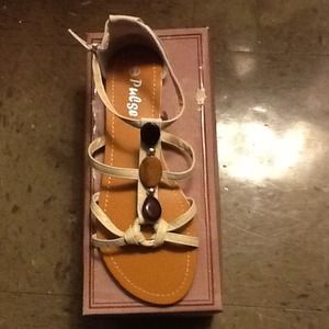 Band New Pulse flat sandal with jewels on top