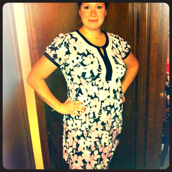 Pink flower pattern dress