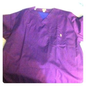Purple scrubs