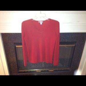 Red cashmere sweater