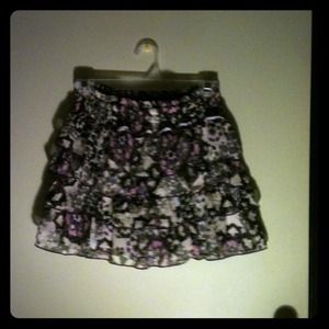 Cute modern purple black and white skirt.