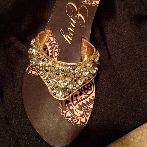 Envy Embellished Gold Sandal