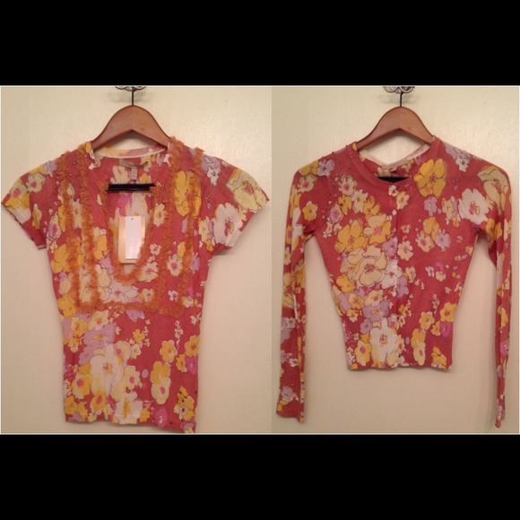 Floral sweater and cardigan set