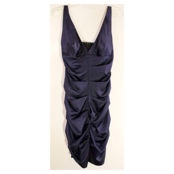 Sexy Satin Ruched Dress (Padded)