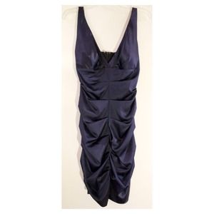 Sexy Satin Ruched Dress (Padded)