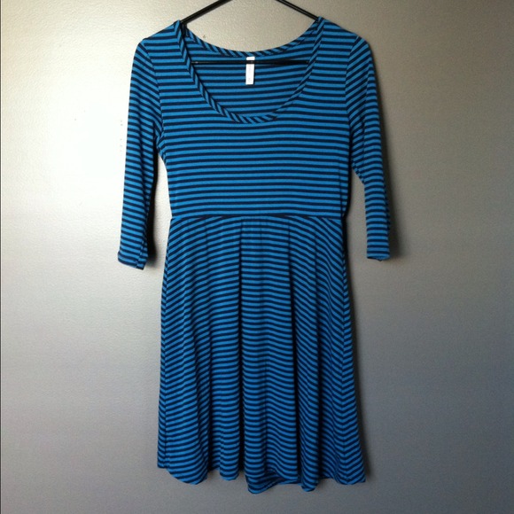 ***SOLD***Blue striped cotton dress. Worn once!