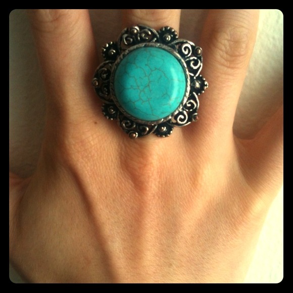 Aqua & Silver Ring