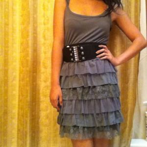 ❌SOLD❌Gray ruffle dress