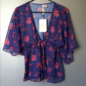 ***SOLD***NWT floral chiffon top