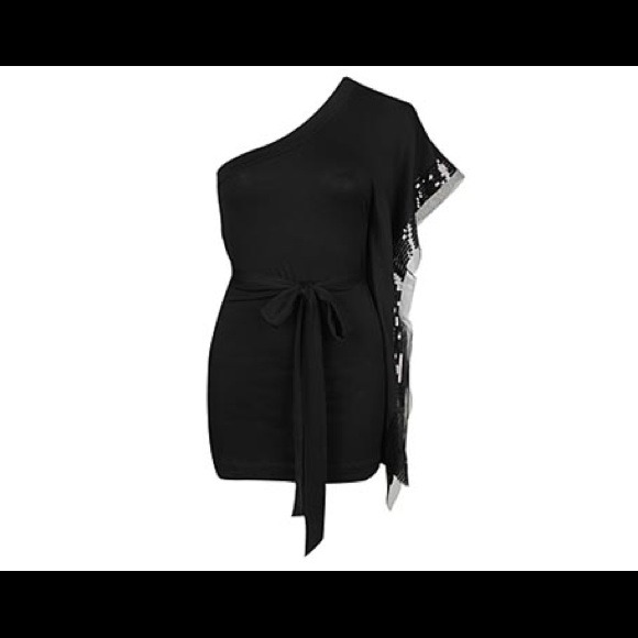 Forever 21 Sequin Grey off shoulder