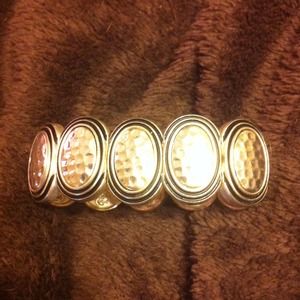 Silver plated stretch bracelet