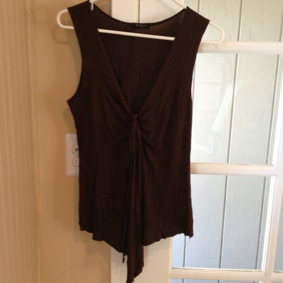 Forever 21 Brown flowy sleeveless top - Picture 1 of 2