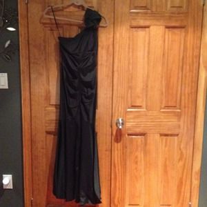 Black mermaid cocktail dress