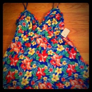 TRADE blue forever21 floral dress size m