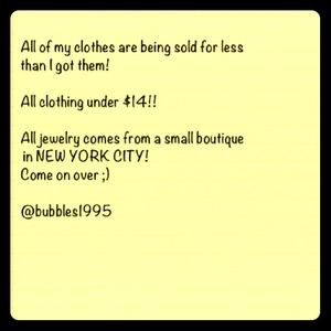 Unique jewelry! $5 Shirts!