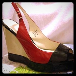 Calvin Klein colorblock wedges size 7
