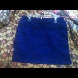 Blue pencil skirt