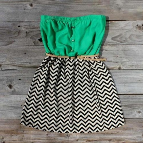 Green and zebra end dress