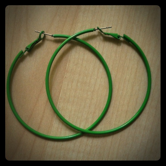 Green earrings