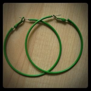 Green earrings