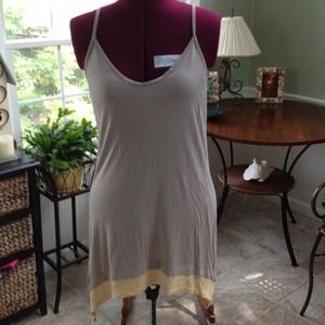 Tan/yellow spaghetti strap dress