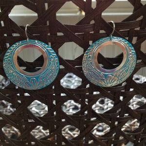 Blue/silver earrings